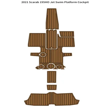 2021 Scarab 195HO Jet Платформа для Плавания Кокпит-Коврик для Лодки EVA Foam Коврик для пола из Тикового дерева