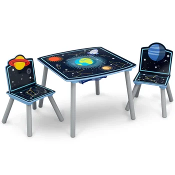 Набор деревянных столов и стульев Delta Children Space Adventures с хранилищем, сертифицированный Greenguard Gold