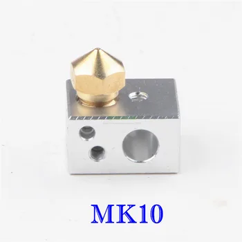 Новый тип Нагревательный блок MK10 + латунная насадка MK10 M7 с резьбой для экструдера Flashforge MK10 hotend 3D-принтеры запчасти 1 комплект