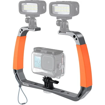 Подставка для Стабилизатора Света для Подводного плавания TELESIN Diving Rig Handheld Video Dive Light для GoPro Max Hero 10 9 8 7 6 5 Подводные Аксессуары для Подводного плавания