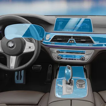 Прозрачная Пленка из ТПУ для BMW 7 Серии 730 740 750 F01 F02 2017-2022 Наклейка для Интерьера Автомобиля Центральная Консоль Шестерни Дверная Панель Windows