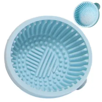 Силиконовая Щетка для макияжа Очиститель Кисти для макияжа Чистящие Подушечки Чаша для мытья Посуды Полусферической формы С рельефной текстурой